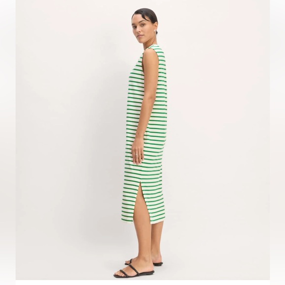 Everlane The Weekend Green and White Striped Tank Dress. Size Small - Picture 7 of 11